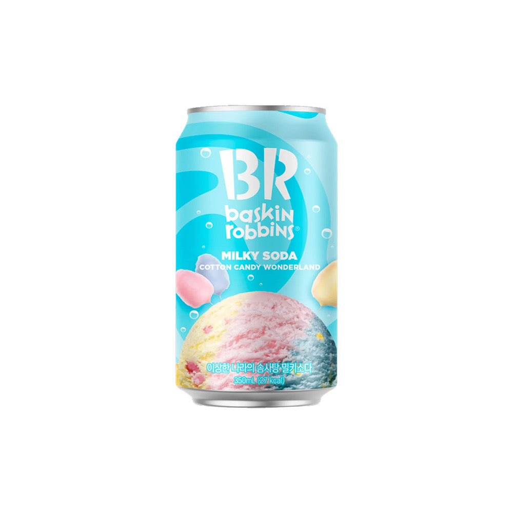 Baskin Robbins Cotton Candy Wonderland Milky Soda Can (350ml) - Korea
