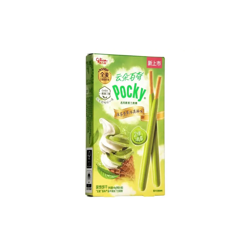 Glico Cloudy Pocky Matcha Vanilla Ice Cream Biscuit Sticks (48g) - China
