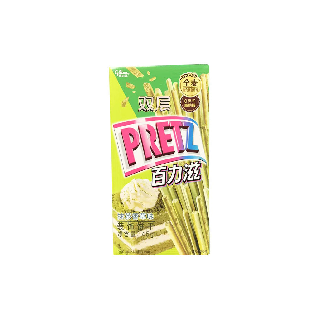 Glico Double Pretz Matcha Vanilla Ice Cream Pretzel Sticks (50g) - China