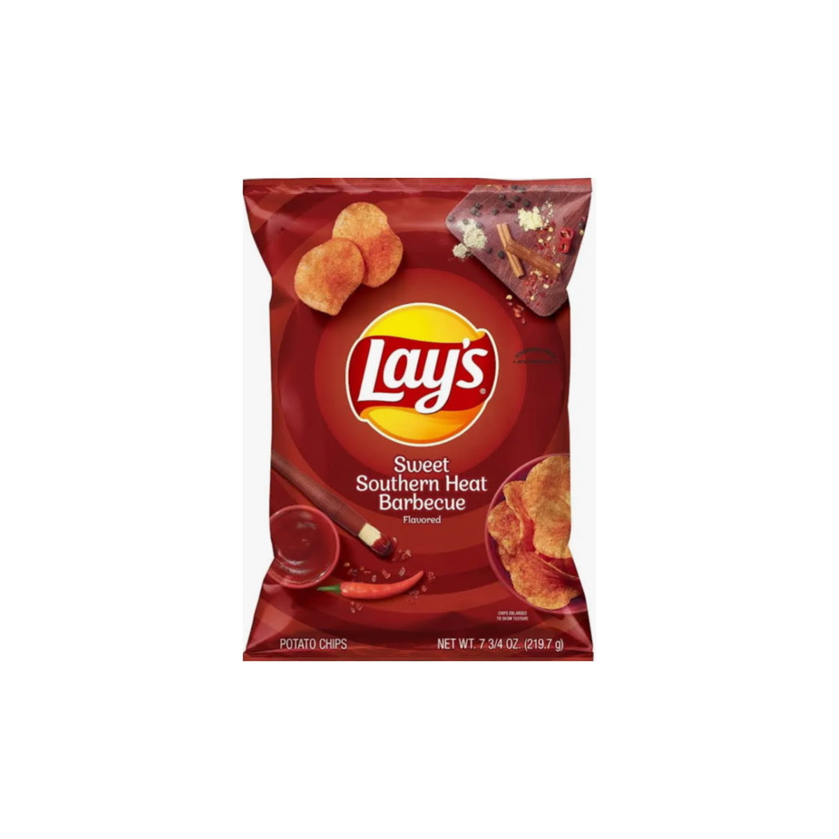 Lays Sweet Sourthern Heat Barbecue Potato Chips (184g) - America