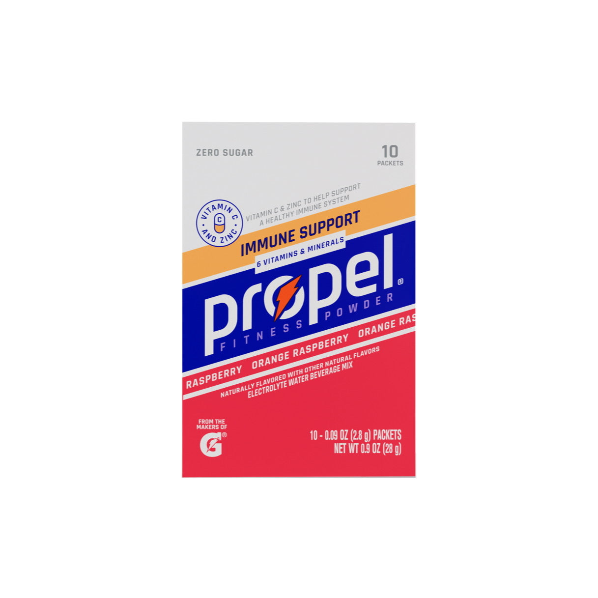 Propel Fitness Powder Orange Raspberry 10pk (28g) - America