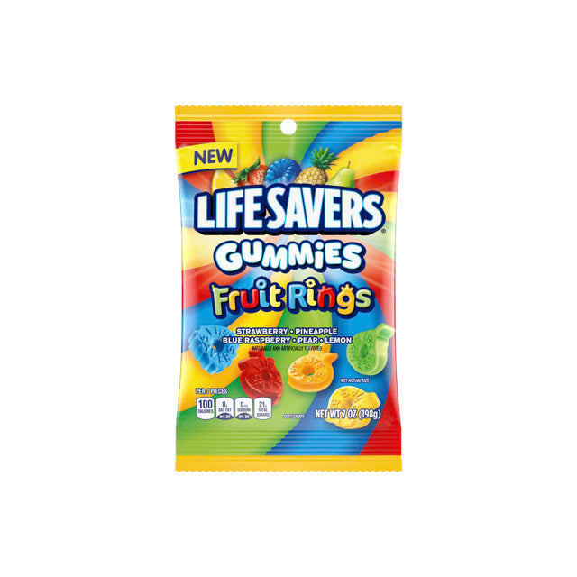 Lifesavers Gummies Fruit Rings Peg Bag (197g) - America