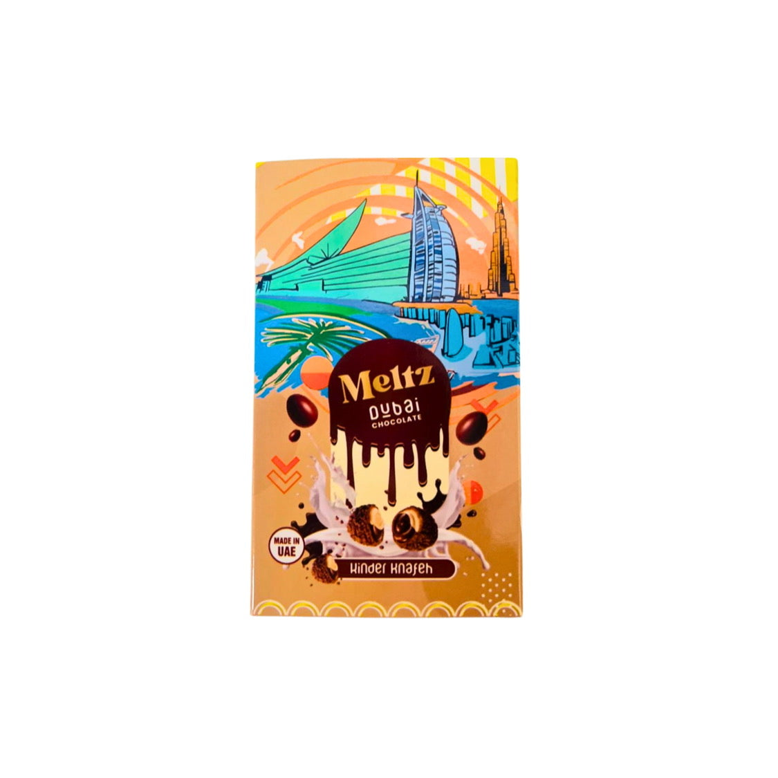 Meltz Dubai Chocolate Kinder Knafeh Chocolate Bar (75g) - Dubai