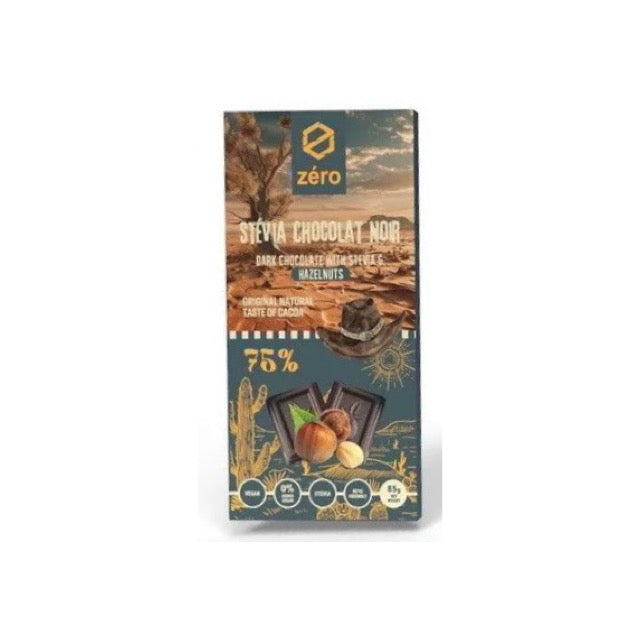 Zero Stevia Dark Chocolate Hazelnut Bar (85g) - Egypt