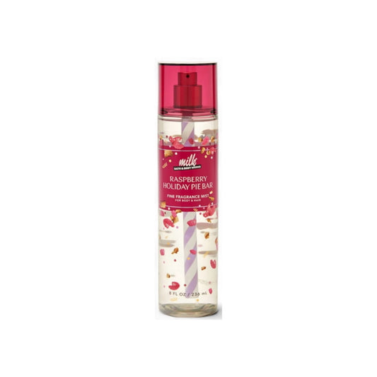 Bath and Body Works Milk Bar Raspberry Holiday Pie Bar Fine Fragrance Mist (236ml) - America