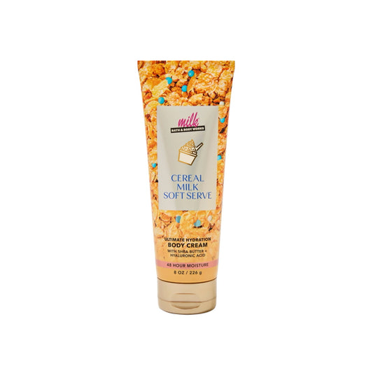 Bath and Body Works Milk Bar Cereal Milk Soft Serve Ultimate Hydration Body Cream (226g) - America