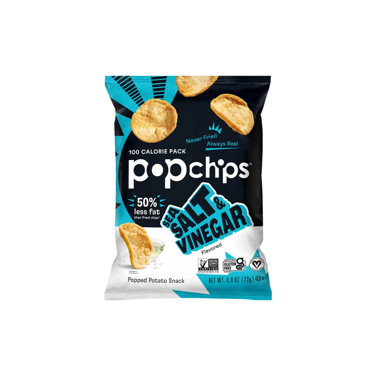 Pop Chips Sea Salt & Vinegar Popped Potato Snack (23g) - America