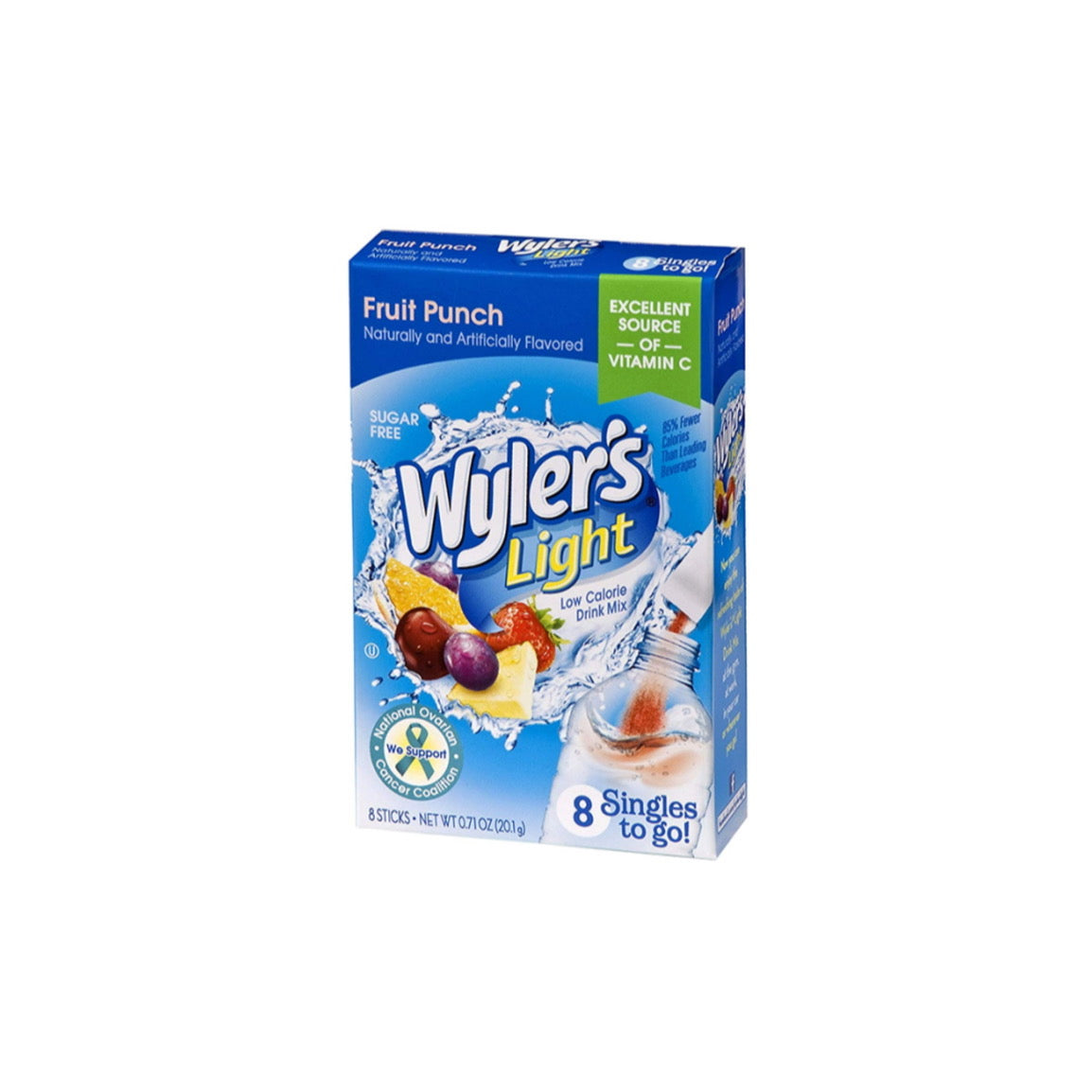 Wyler's Light Singles To Go Fruit Punch Drink Mix 8-Pack (15g) - America