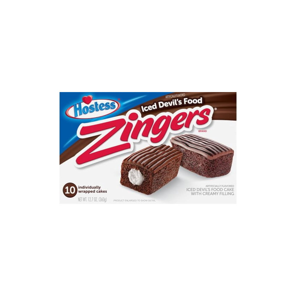 Hostess Iced Devil’s Food Zingers Cakes 10-Pack (360g) - America