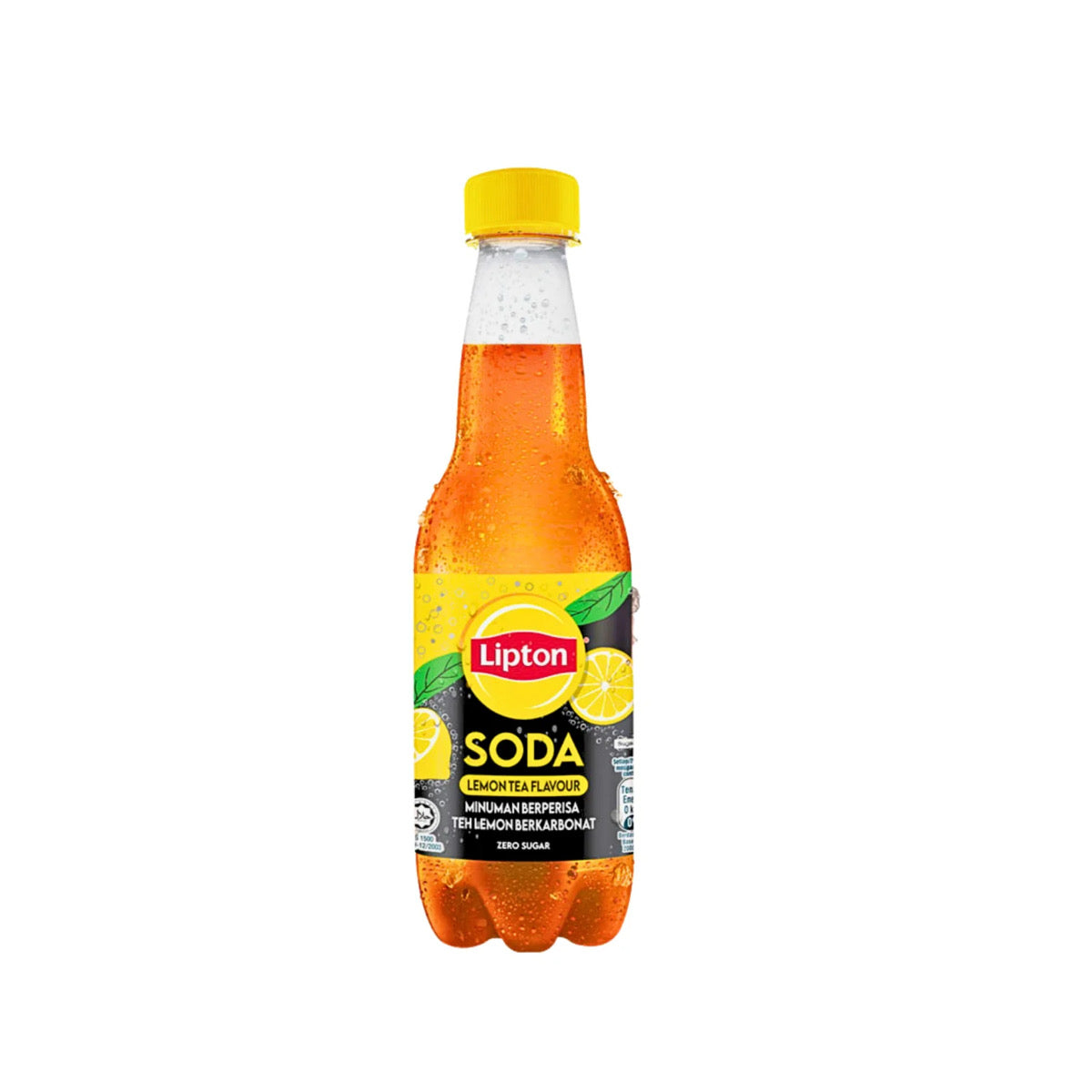 Lipton Lemon Tea Zero Sugar Soda Bottle (400ml) - Malaysia