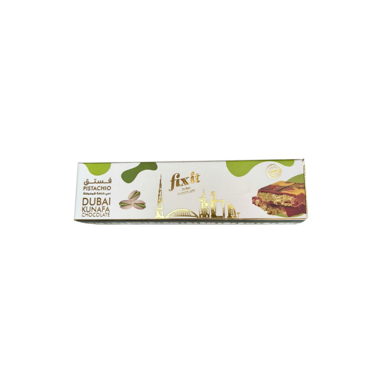Fix It Pistachio Dubai Kunafa Chocolate Bar (50g) - Dubai