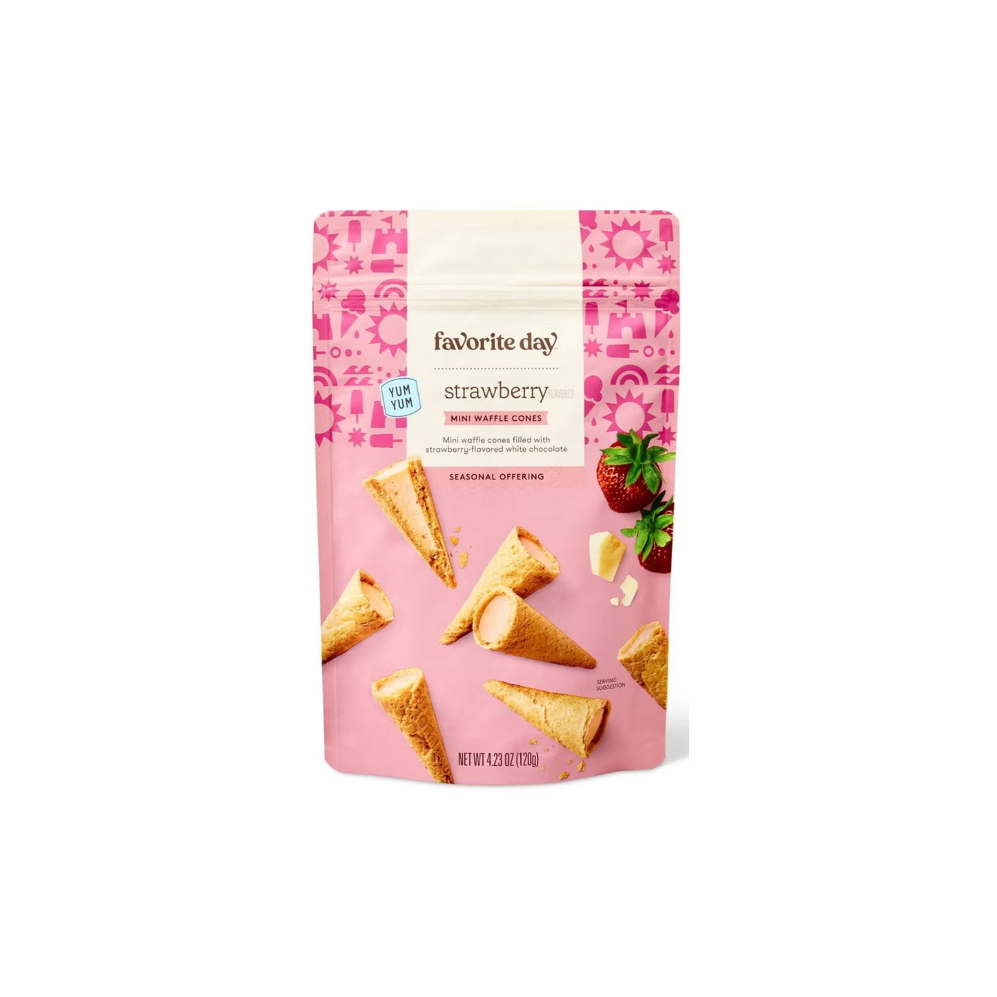 Favorite Day Strawberry Mini Waffle Cones (120g) - America