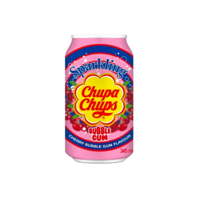 Chupa Chups Sparkling Cherry Bubble Gum Soda (345ml) - Korea