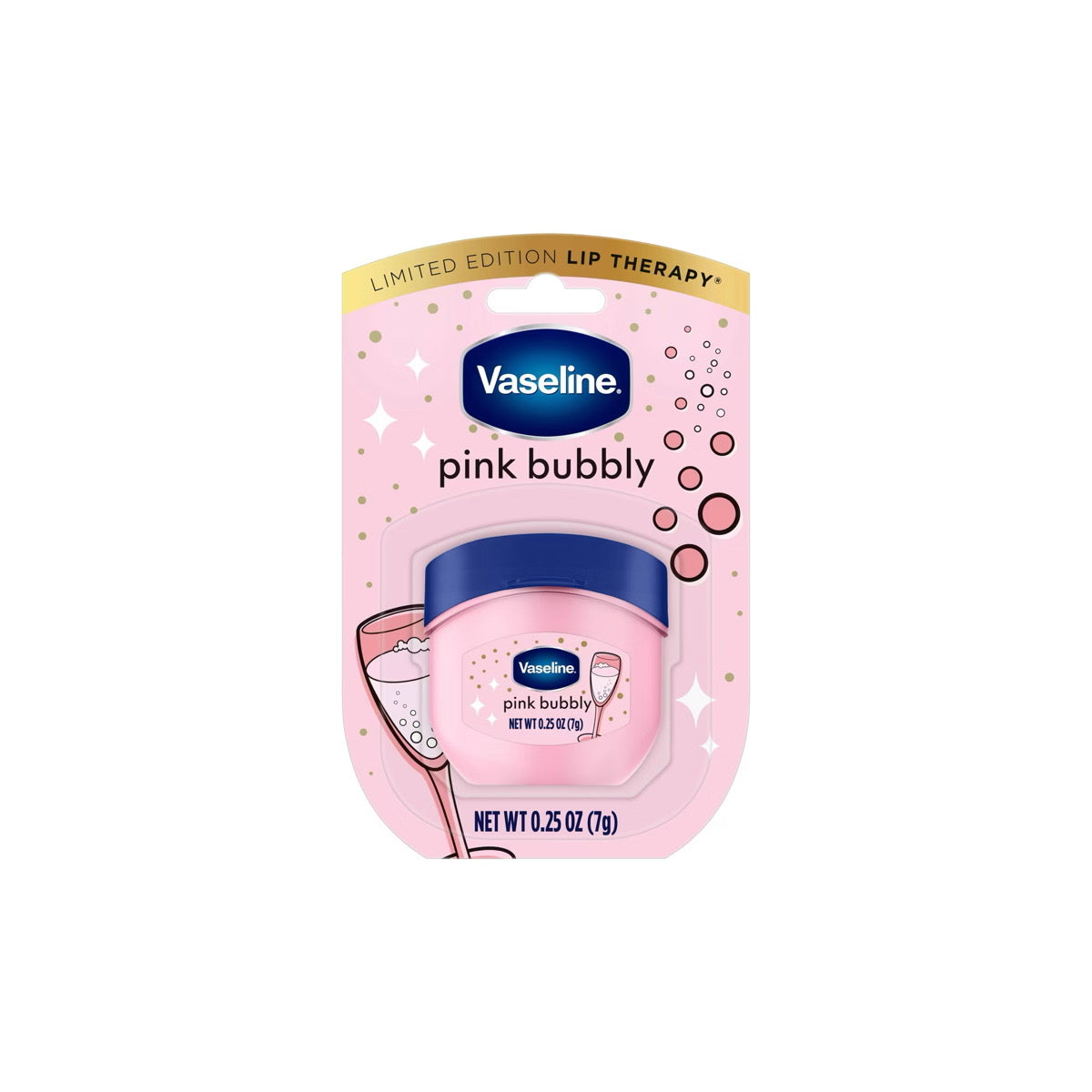 Vaseline Limited Edition Pink Bubbly Lip Therapy Tub (7g) - America