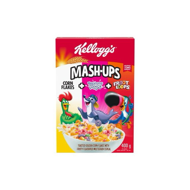 Kellogg’s Mash-Ups Corn Flakes & Rice Krispies Strawberry & Froot Loops Cereal (400g) - South Africa