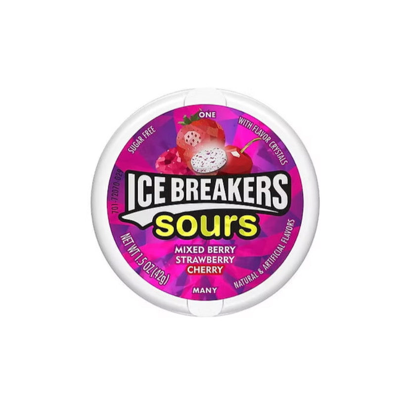 Ice Breakers Sours Mixed Berry, Strawberry & Cherry (42g) - America