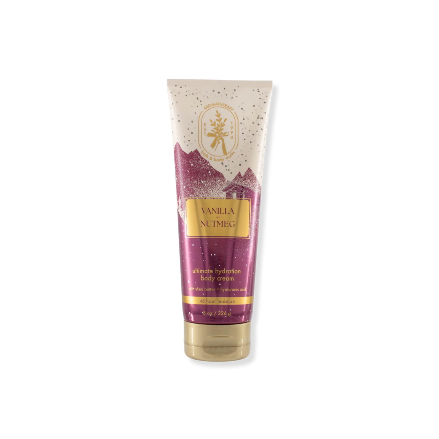 Bath and Body Works Aromatherapy Vanilla + Nutmeg Ultimate Hydration Body Cream (226g) - America