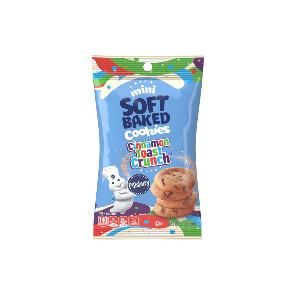 Pillsbury Mini Soft Baked Cookies Cinnamon Toast Crunch Large Bag (85g) - America