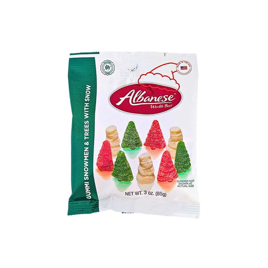 Albanese World's Best Gummi Snowmen & Trees with Snow Peg Bag (85g) - America