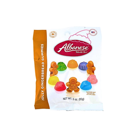 Albanese World's Best Jolly Gingerbread Gummies Peg Bag (85g) - America