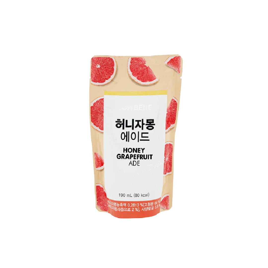 Caffe Bene Honey Grapefruit Iced Drink Pouch (190ml) - Korea