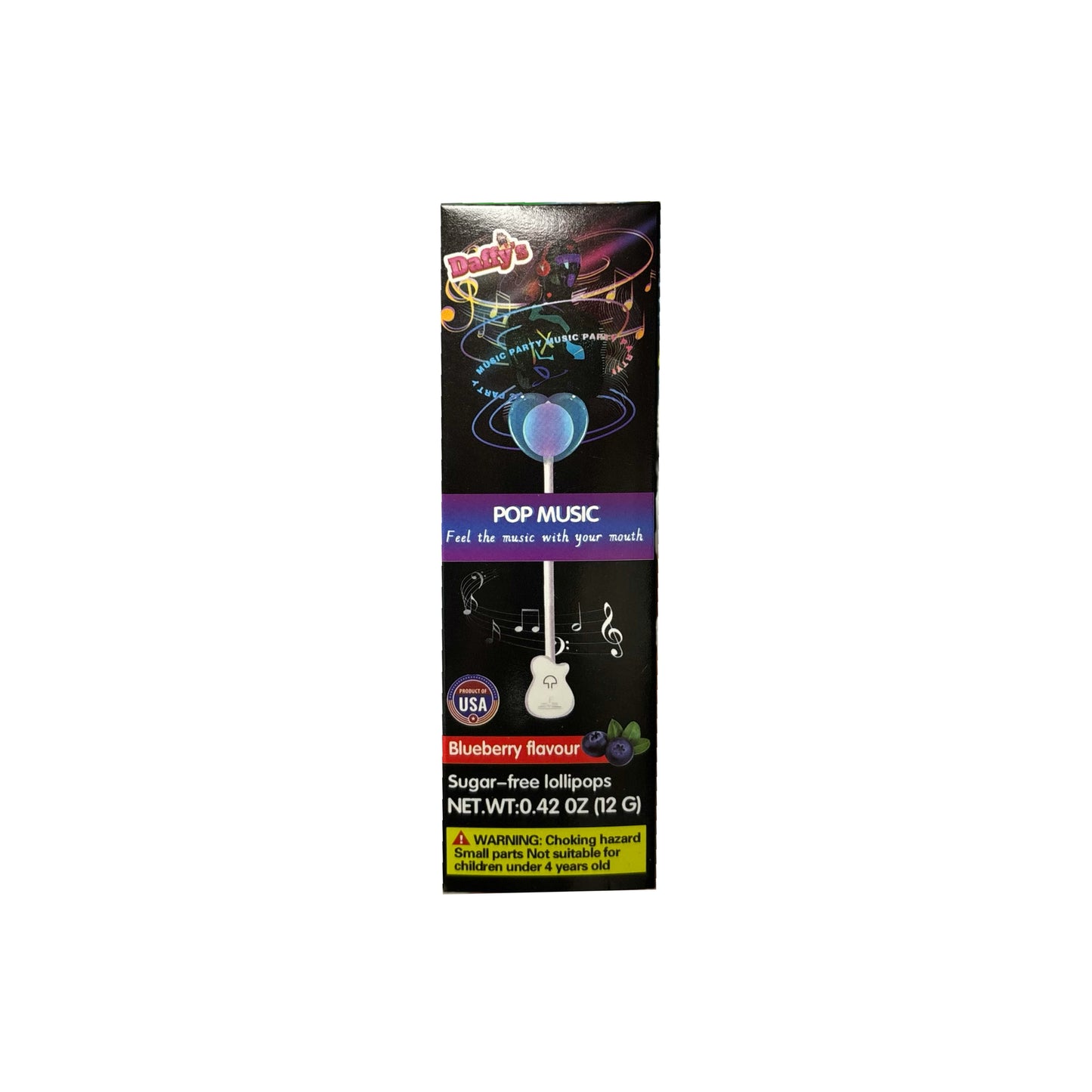 Daffy’s Pop Music Blueberry Lollipop (12g) - America