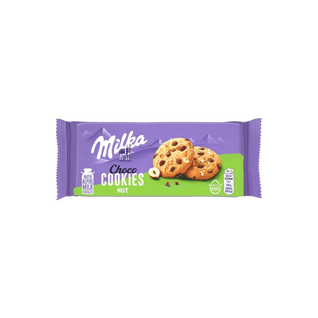 Milka Choco & Cookies Hazelnut Chocolate Chip Cookies (135g) - Poland