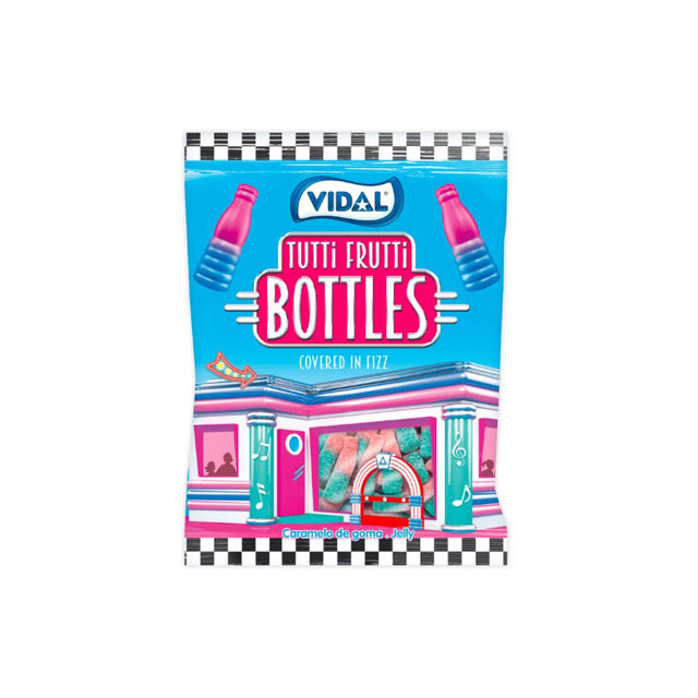 Vidal Tutti Frutti Bottles Candy Peg Bag (90g) - Spain