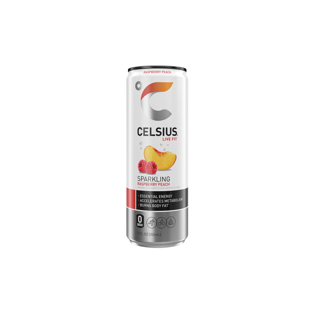 Celsius Sparkling Raspberry Peach Essential Energy Drink (355ml) - America