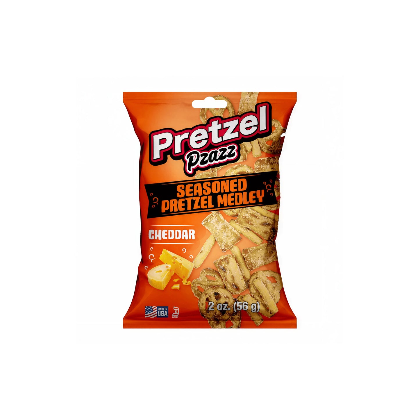 Pretzel Pzazz Cheddar Seasoned Pretzel Medley (56g) - America