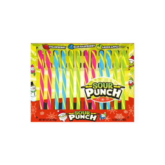 Sour Punch Candy Canes 12PK (150g) - America (BB 9/12/25)