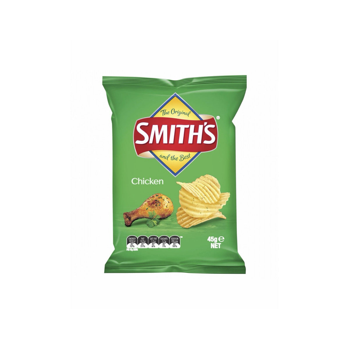 Smith’s Crinkle Cut Chicken Potato Chips (45g) - Australia