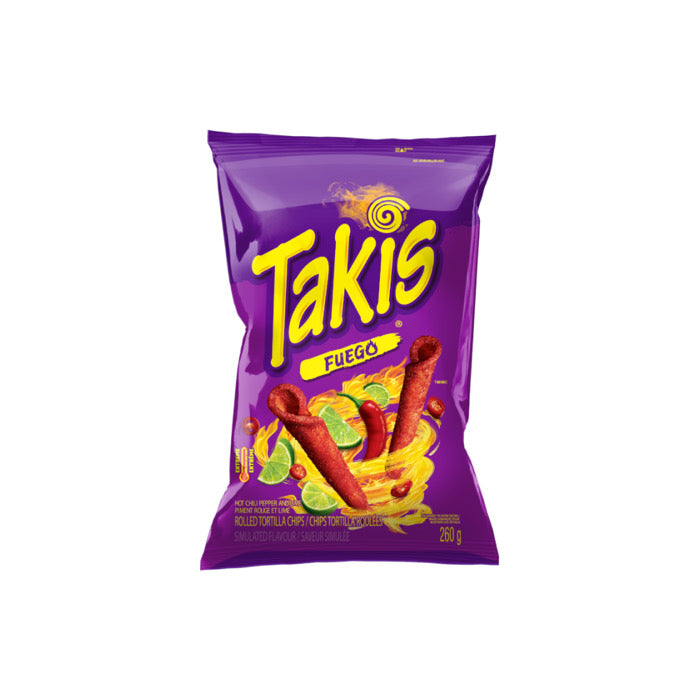 Takis Fuego Rolled Tortilla Corn Chips Large Bag (260g) - Canada