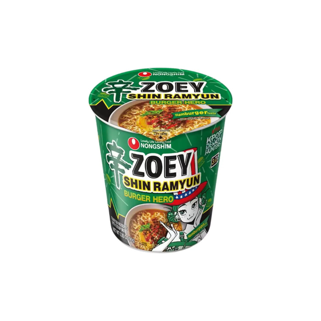 Nongshim x K-POP Demon Hunters Zoey Shin Ramyun Hamburger Cup Noodles (57g) - Korea