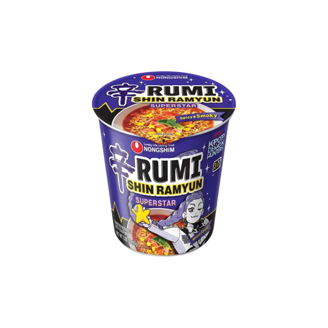 Nongshim x K-POP Demon Hunters Rumi Shin Ramyun Spicy & Smoky Cup Noodles (57g) - Korea