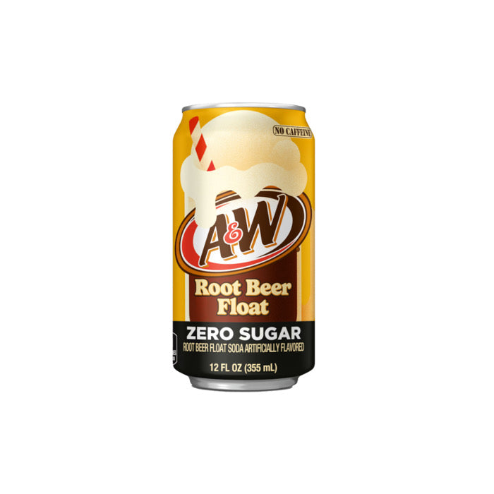 A&W Root Beer Float ZERO SUGAR Soda Can (355ml) - America