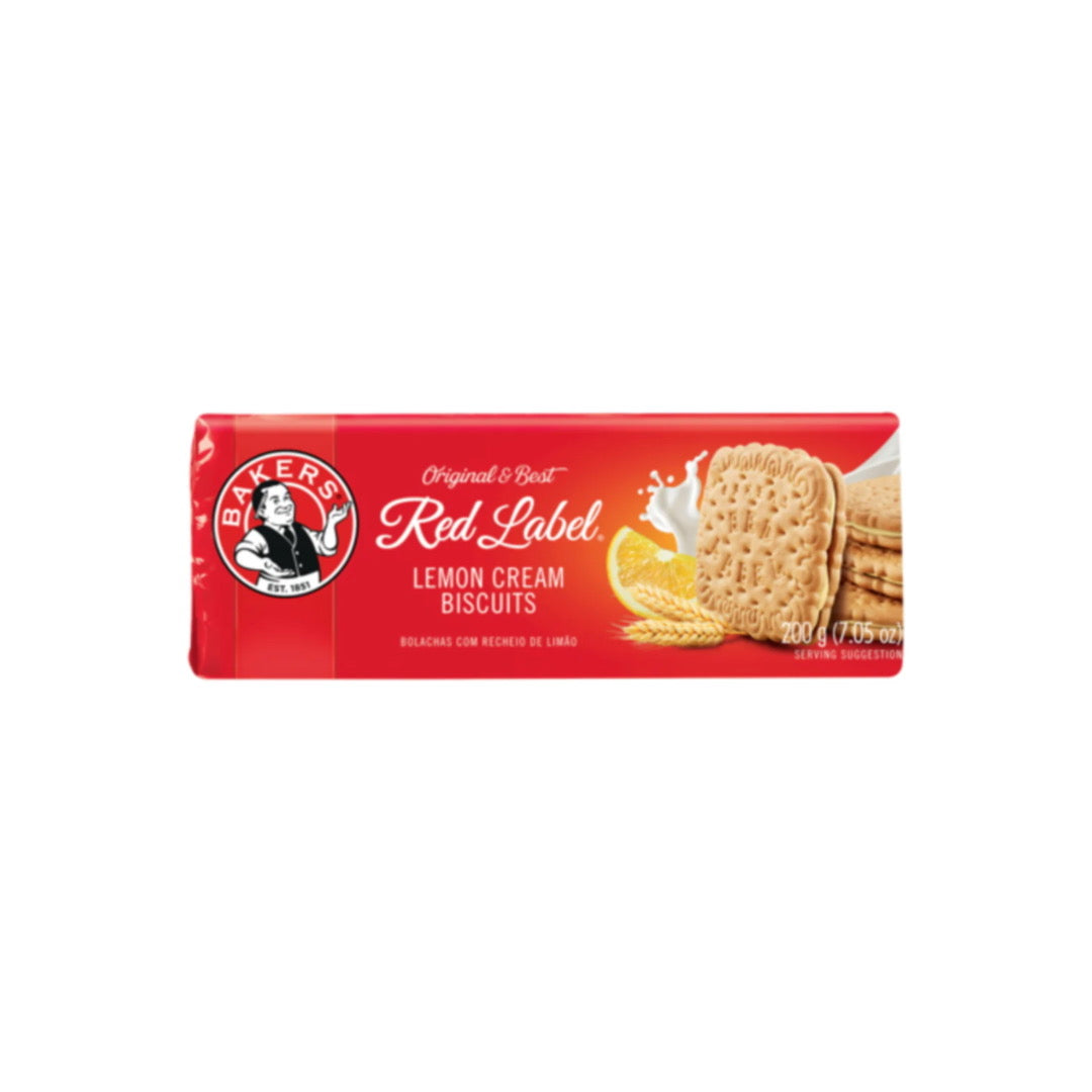 Bakers Red Label Lemon Cream Biscuits (200g) - South Africa