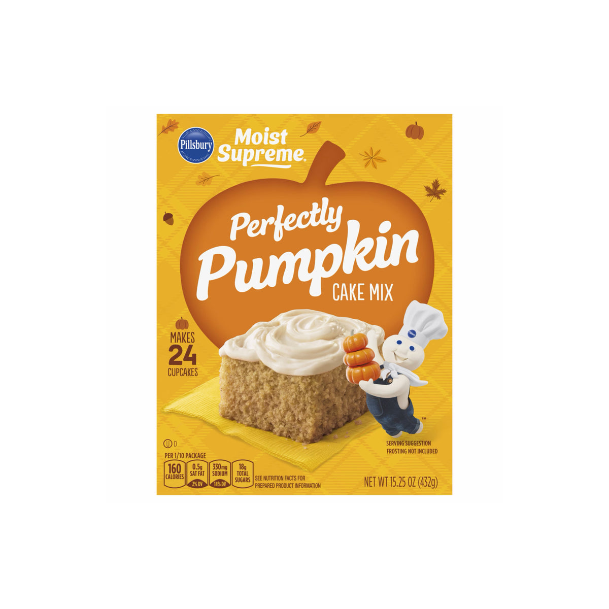 Pillsbury Halloween Moist Supreme Pefectly Pumpkin Cake Mix (432g) - America