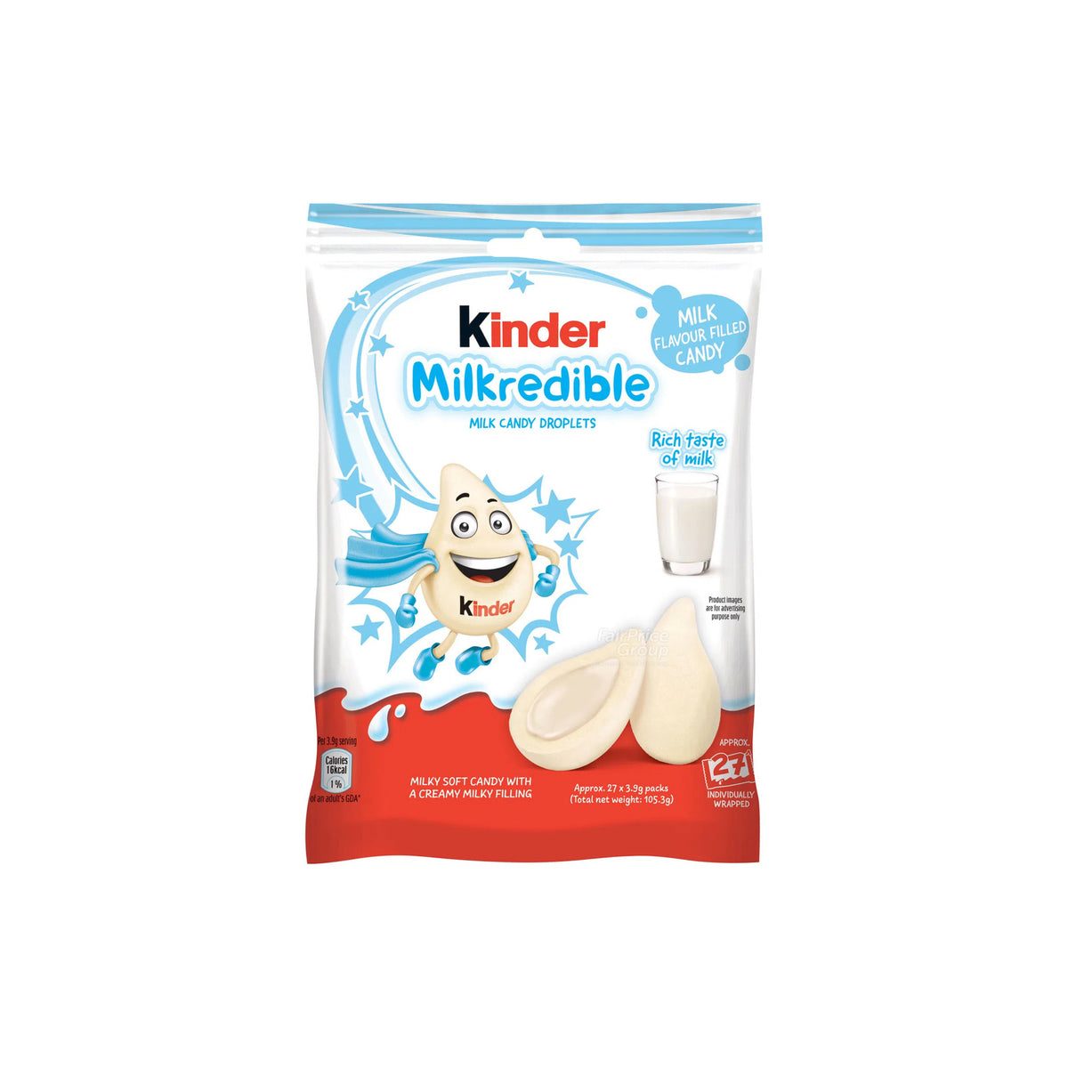 Kinder Milkredible White Chocolate Milk Candy Droplets (105g) - India