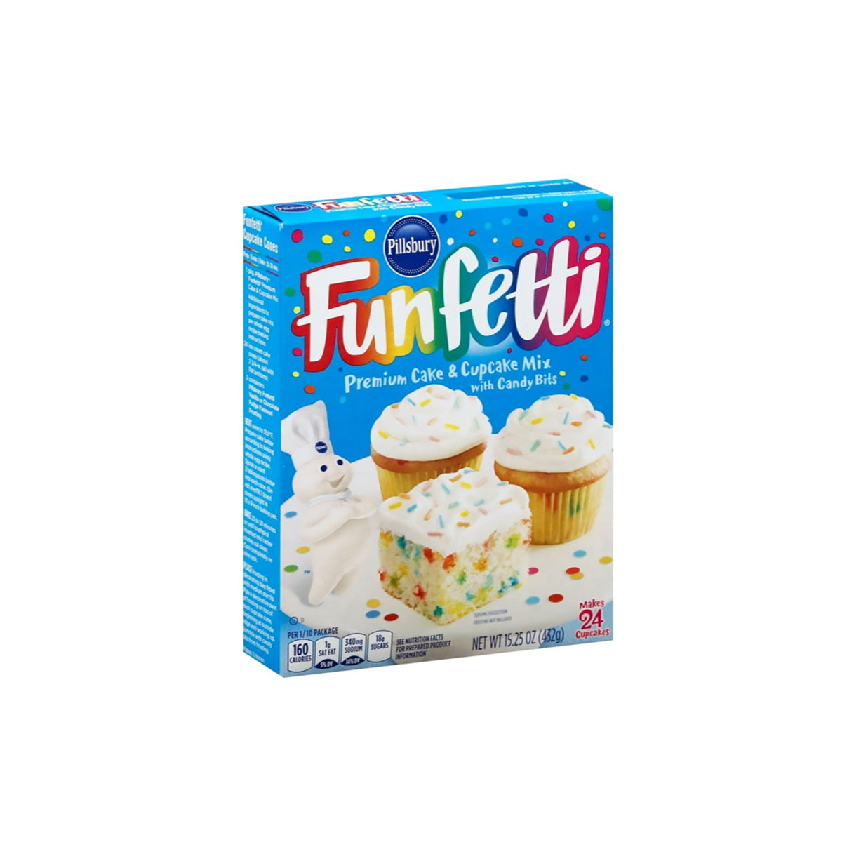 Pillsbury Funfetti Premium Cake & Cupcake Mix (432g) - America