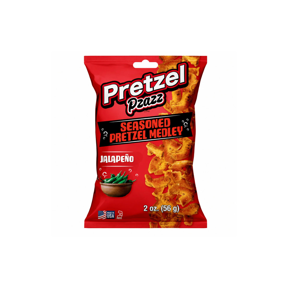 Pretzel Pzazz Jalapeño Seasoned Pretzel Medley (57g) - America