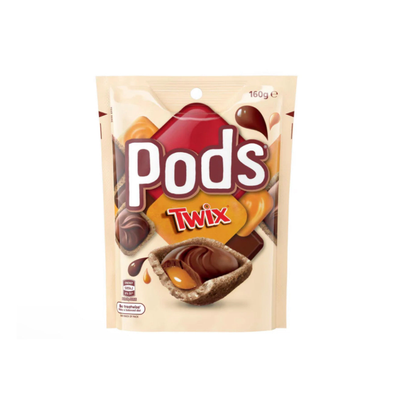Pods Twix Crispy Baked Wafers (160g) - Australia
