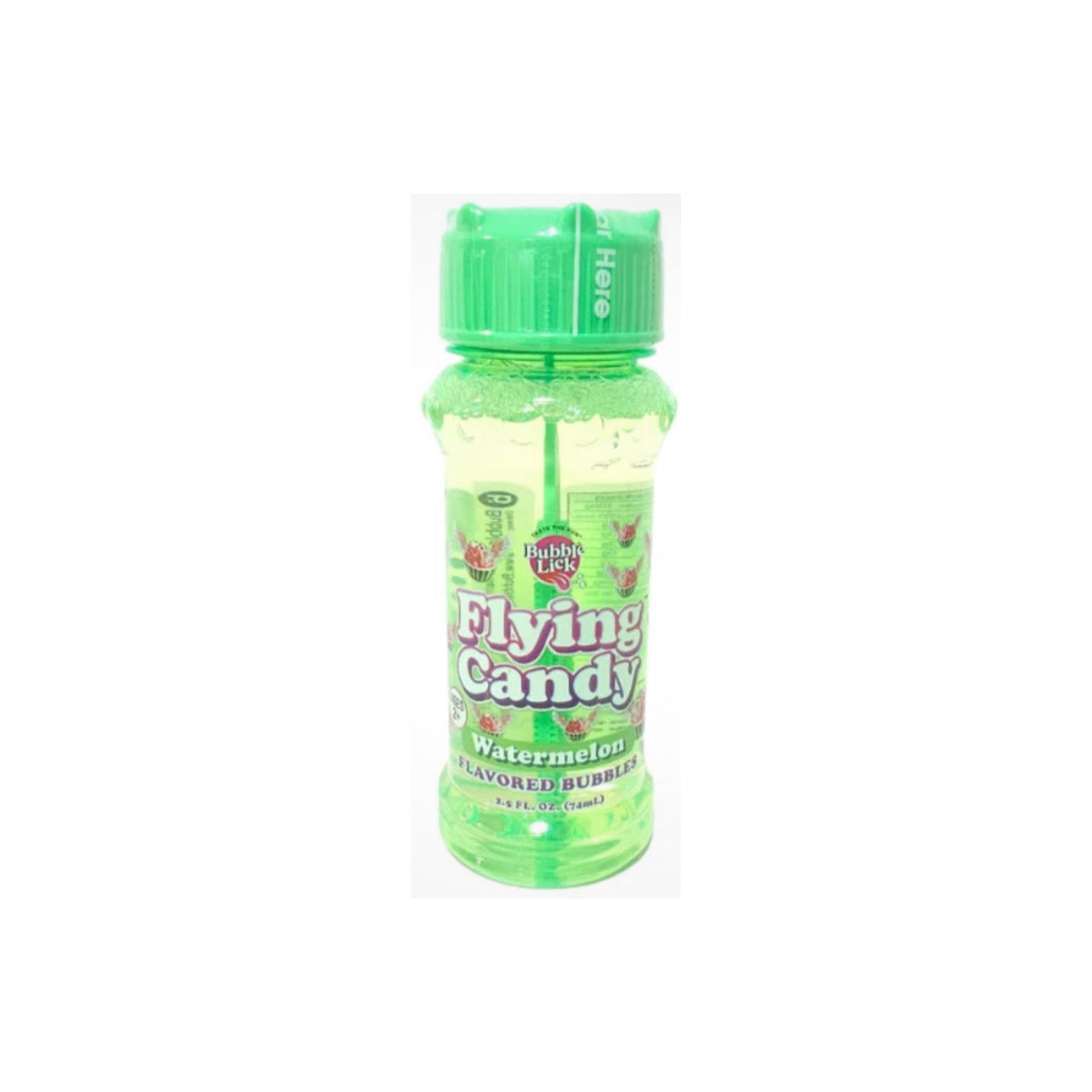 Bubble Lick Flying Candy Watermelon Flavored Bubbles (74ml) - America