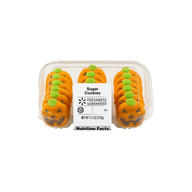 Walmart Pumpkin Shape Sugar Cookies (317g) - America