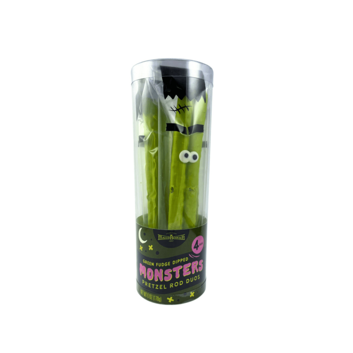 MaudBorup Green Fudge Dipped Monster Pretzel Rod Duos (176g) - America