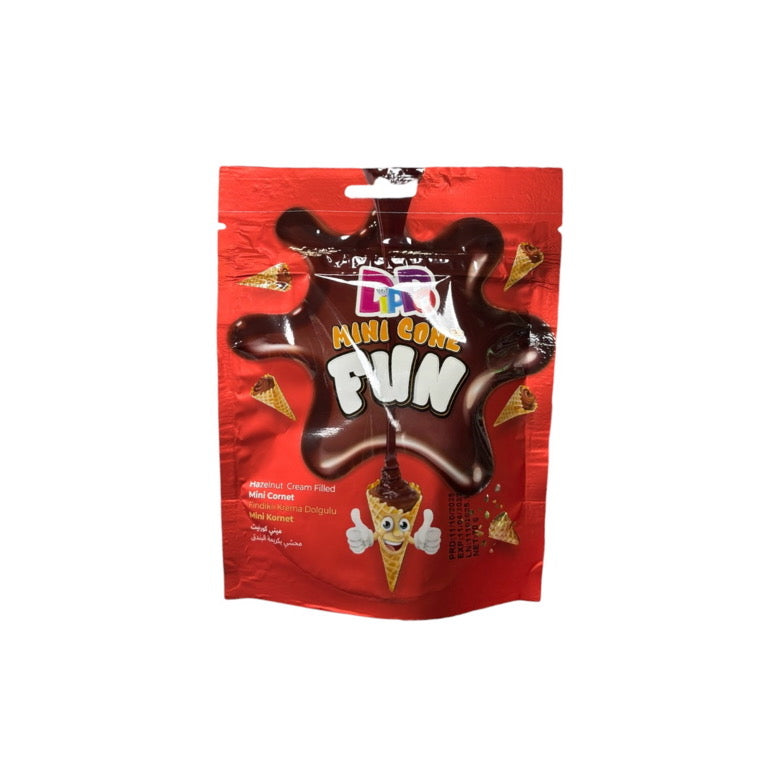 Dippo Mini Cone Fun Milk Cocoa & Hazelnut Creme (70g) - Turkey