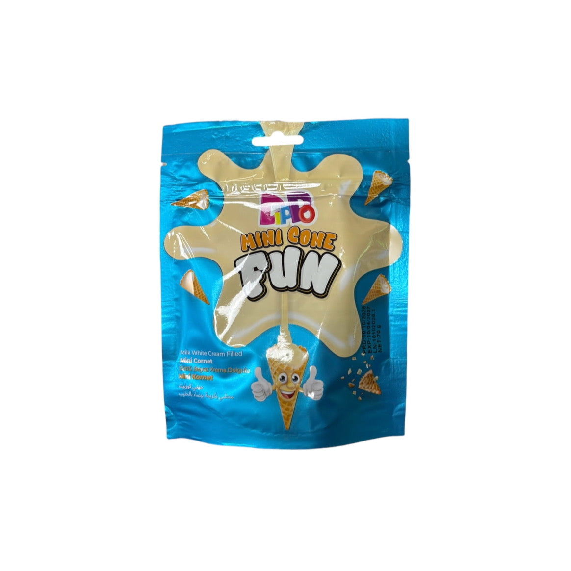 Dippo Mini Cone Fun Milk White Creme (70g) - Turkey