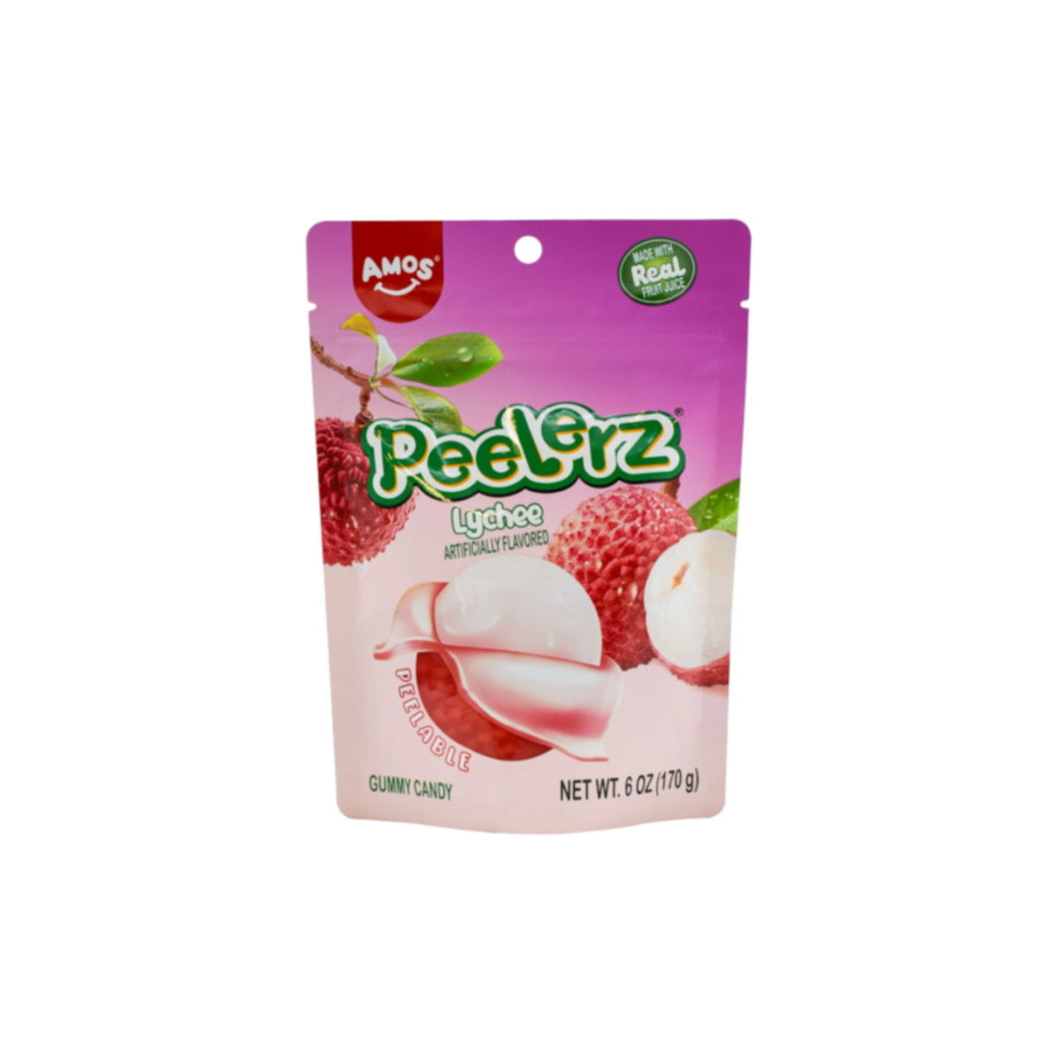 Amos Peelerz Gummy Lychee Peg Bag (170g) - America