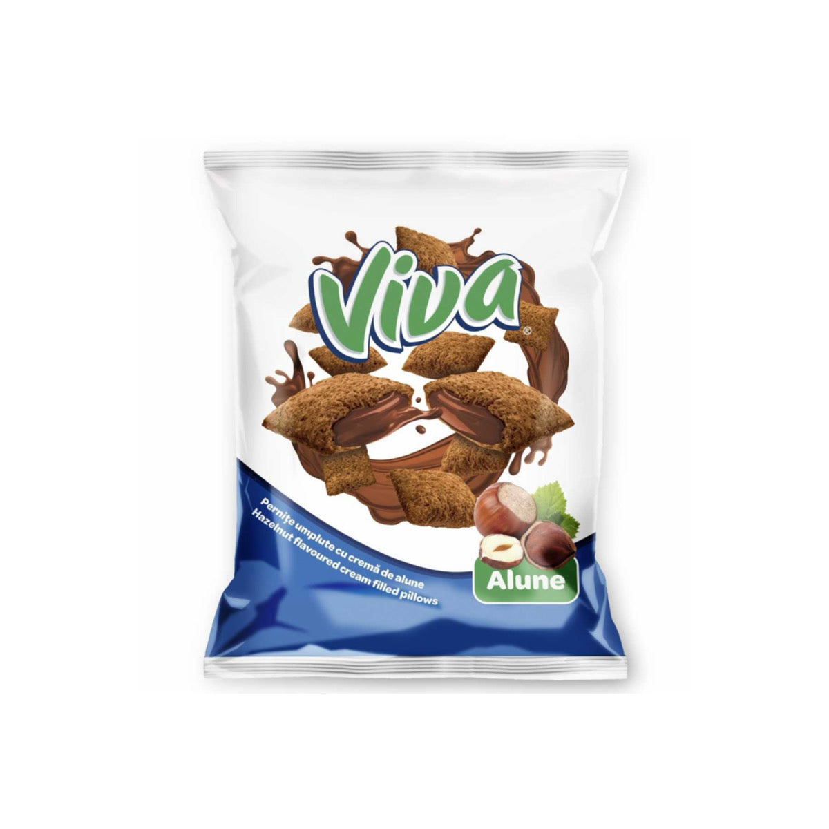 Viva Hazelnut Cream Filled Pillows Snacks (200g) - Romania