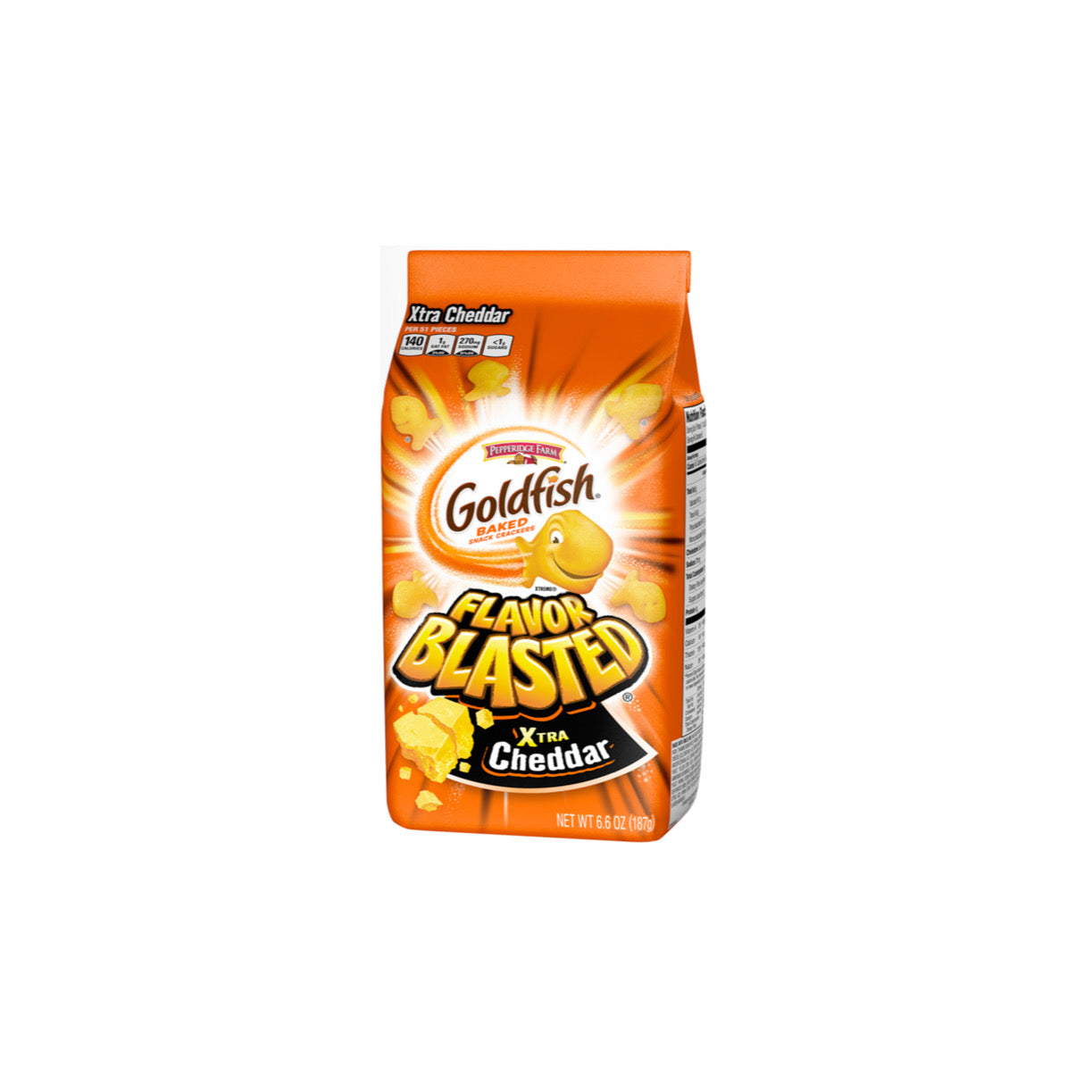 Pepperidge Farm Goldfish Flavor Blasted Xtra Cheddar Baked Snack Crackers (187g) - America